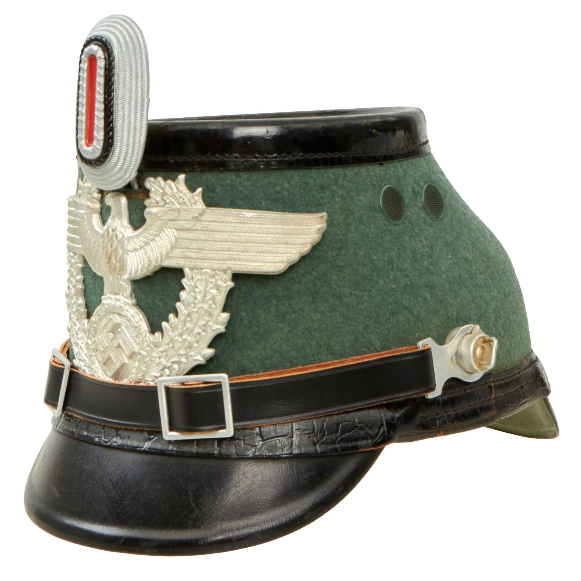 Original German WWII 1937 Dated Metropolitan Police Shako by Hans Römer with Kassel Police Marking - size 57