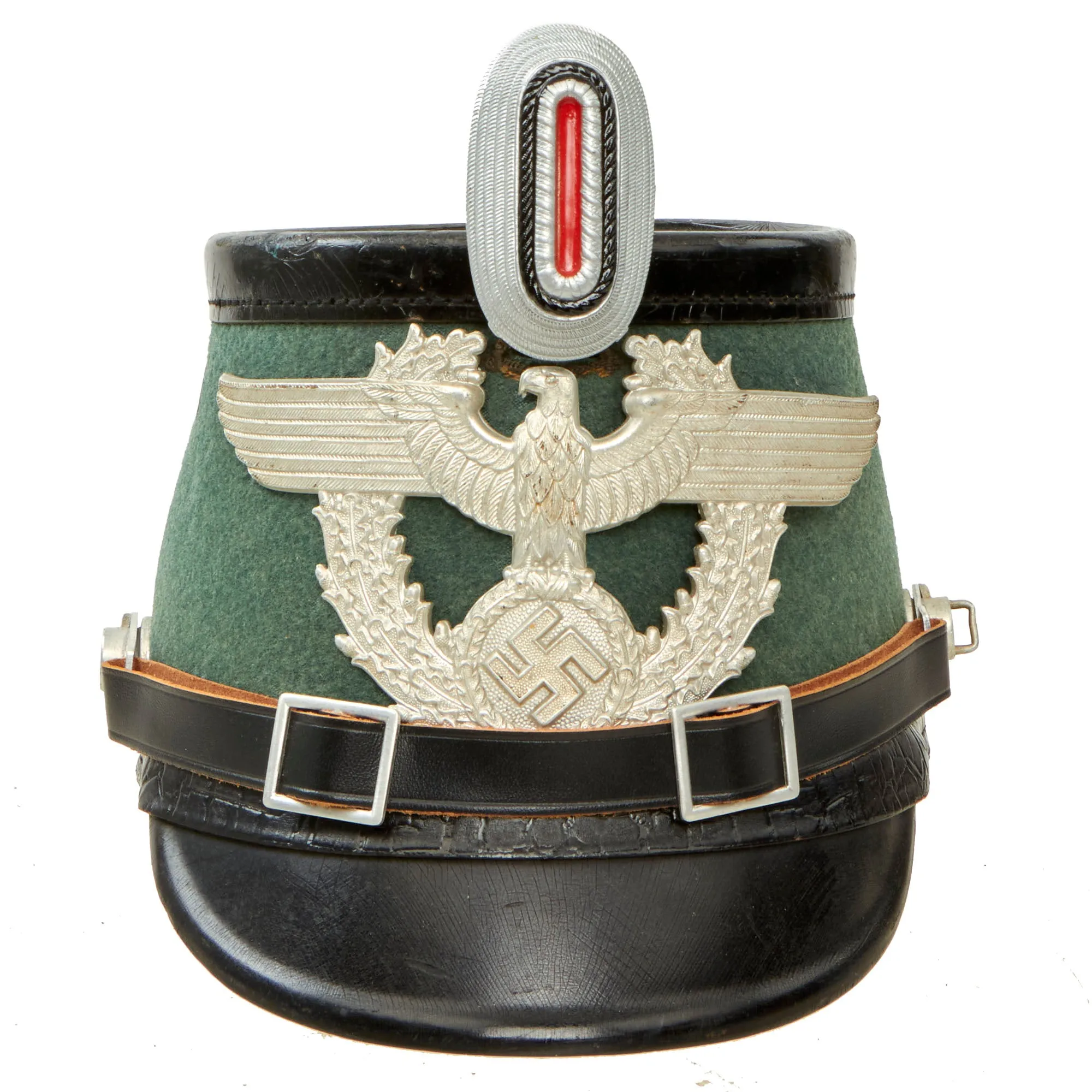 Original German WWII 1937 Dated Metropolitan Police Shako by Hans Römer with Kassel Police Marking - size 57