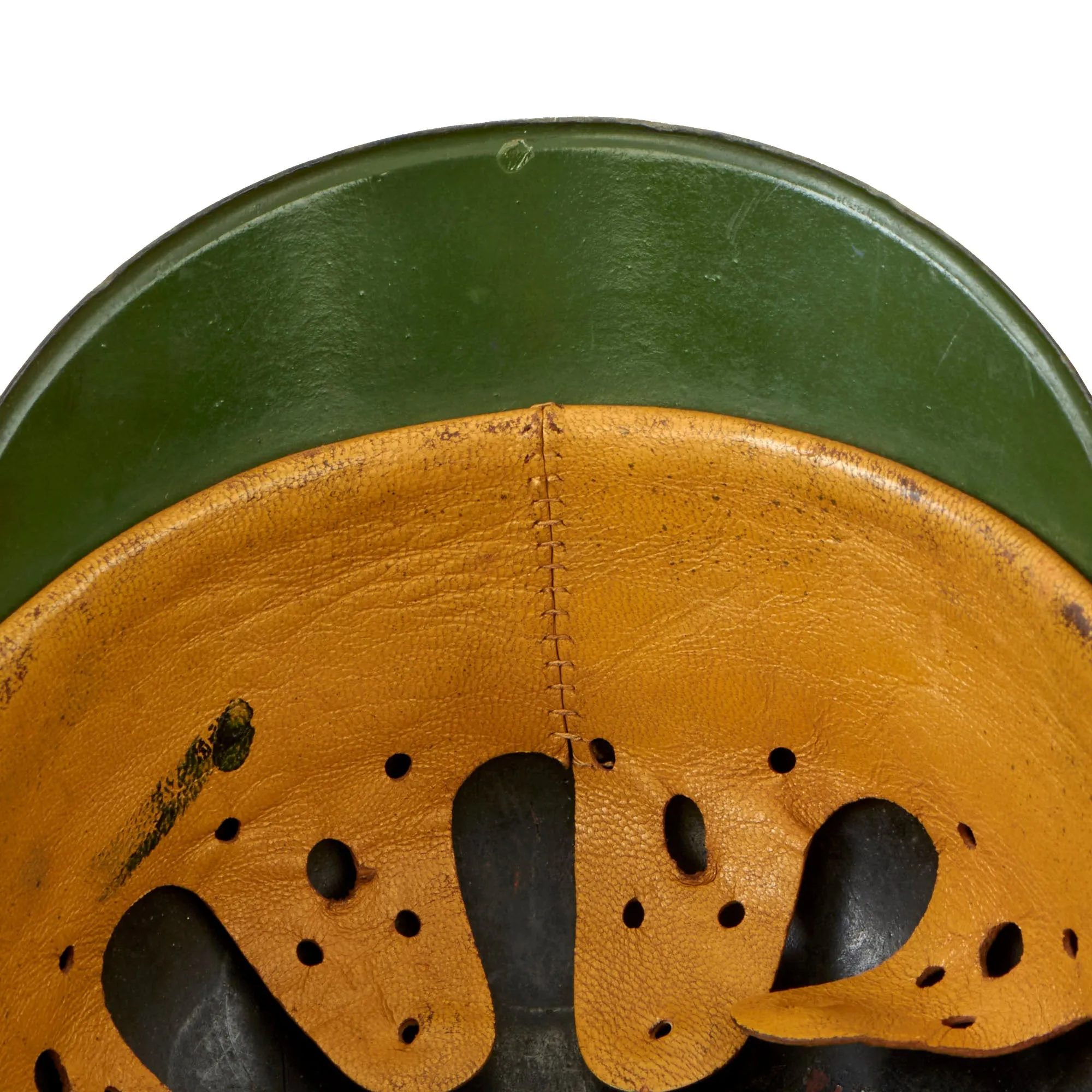 Original German WWII 1938 Dated Late Pattern Metropolitan Police Officer Shako by EREL with Chin Scales & Bullion Cockade - Size 56 ½ cm