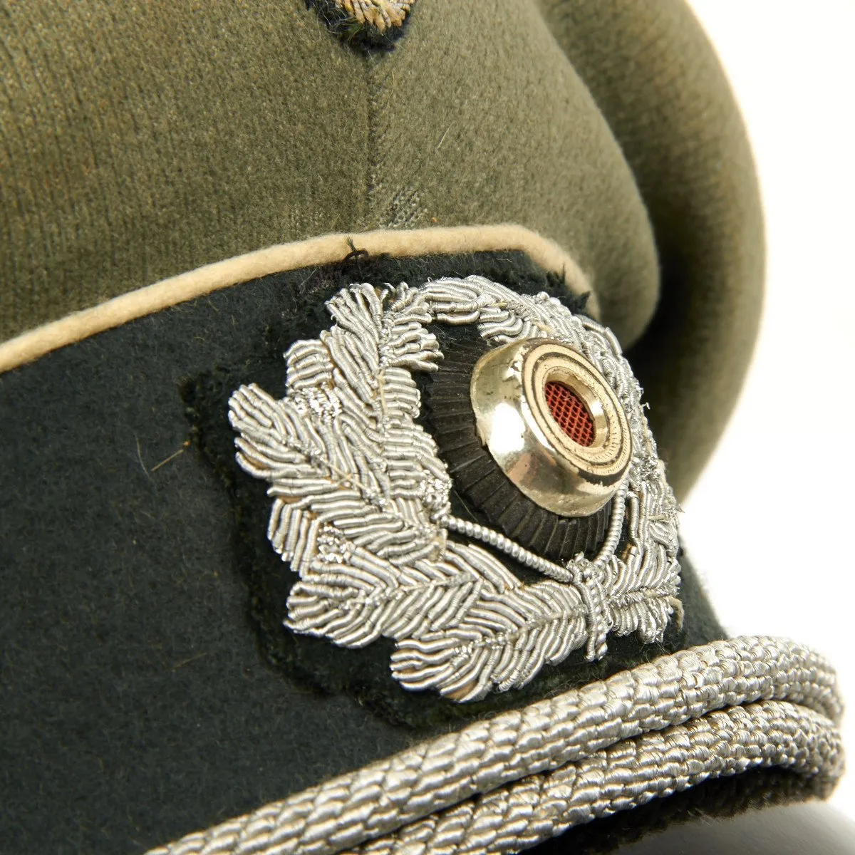 Original German WWII Army Heer Officer Visor Cap by EREL (Double Marked)
