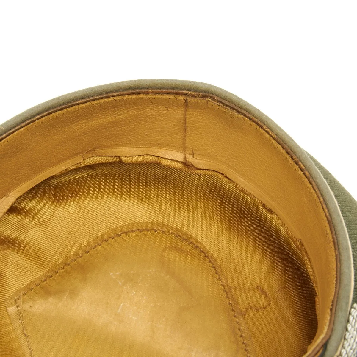 Original German WWII Army Heer Officer Visor Cap by EREL (Double Marked)