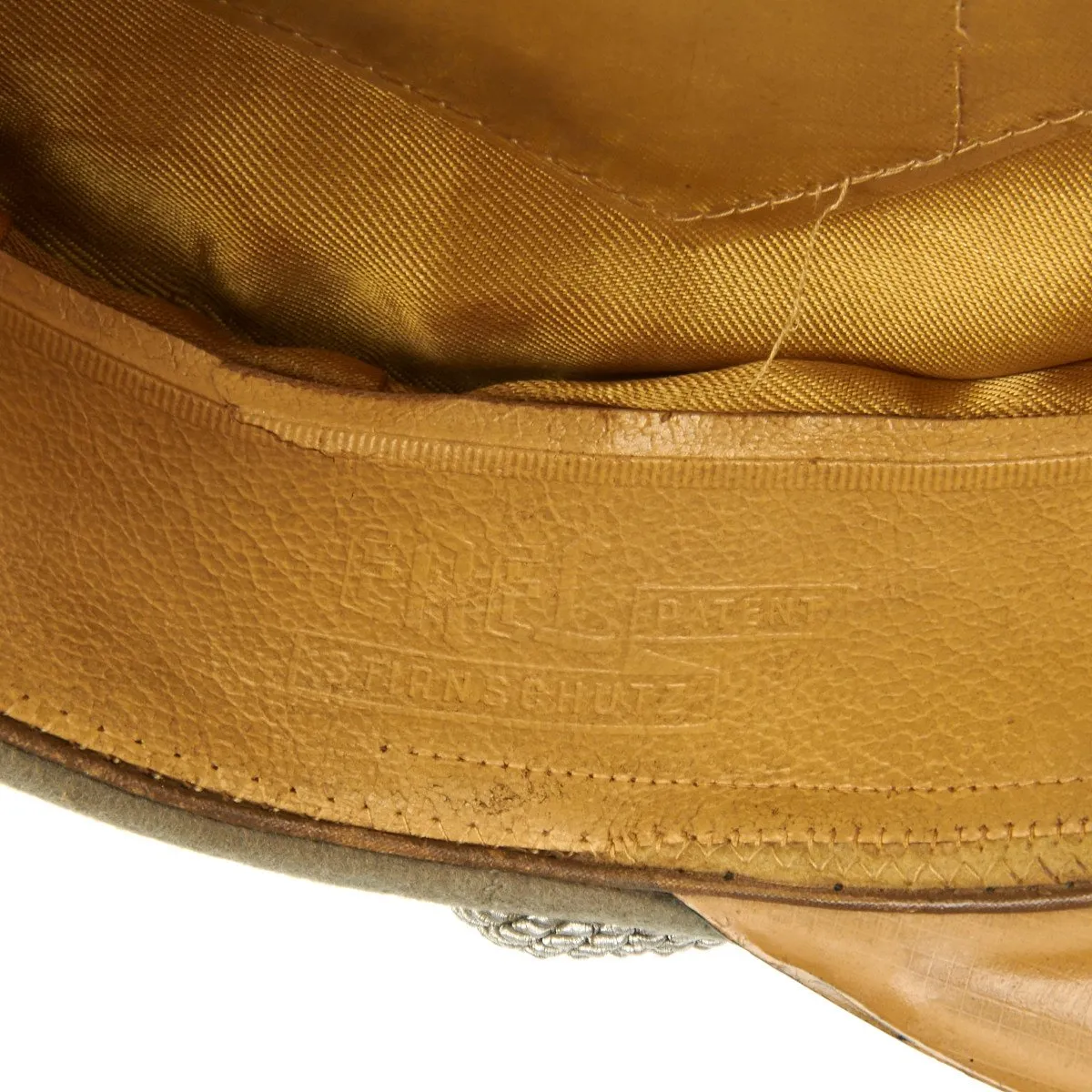 Original German WWII Army Heer Officer Visor Cap by EREL (Double Marked)