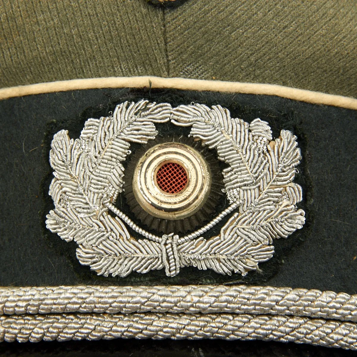 Original German WWII Army Heer Officer Visor Cap by EREL (Double Marked)