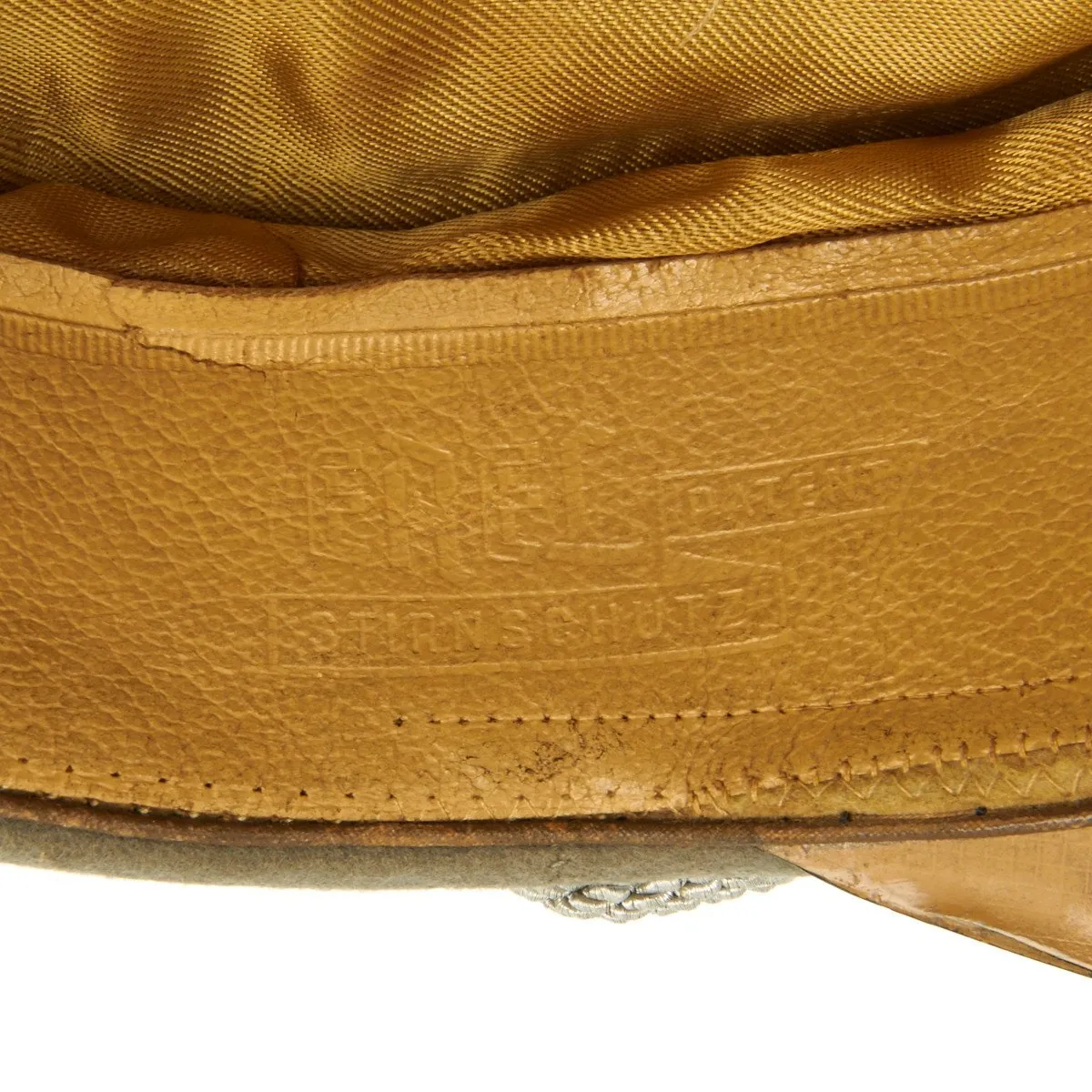 Original German WWII Army Heer Officer Visor Cap by EREL (Double Marked)