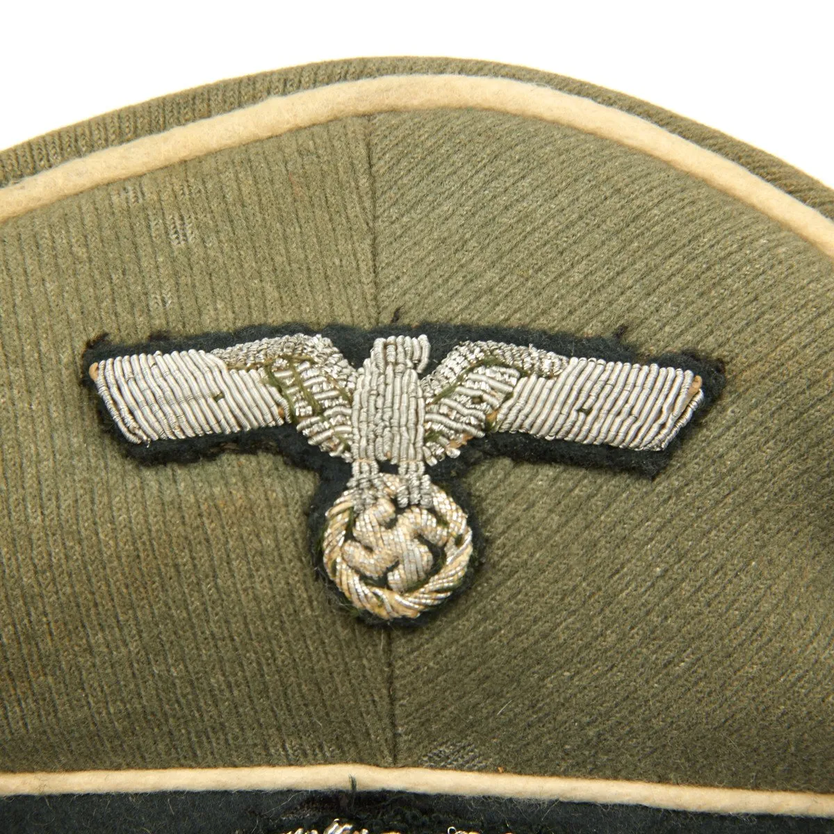 Original German WWII Army Heer Officer Visor Cap by EREL (Double Marked)