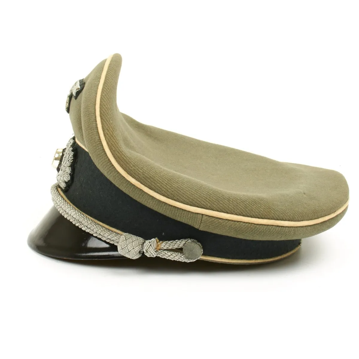 Original German WWII Army Heer Officer Visor Cap by EREL (Double Marked)