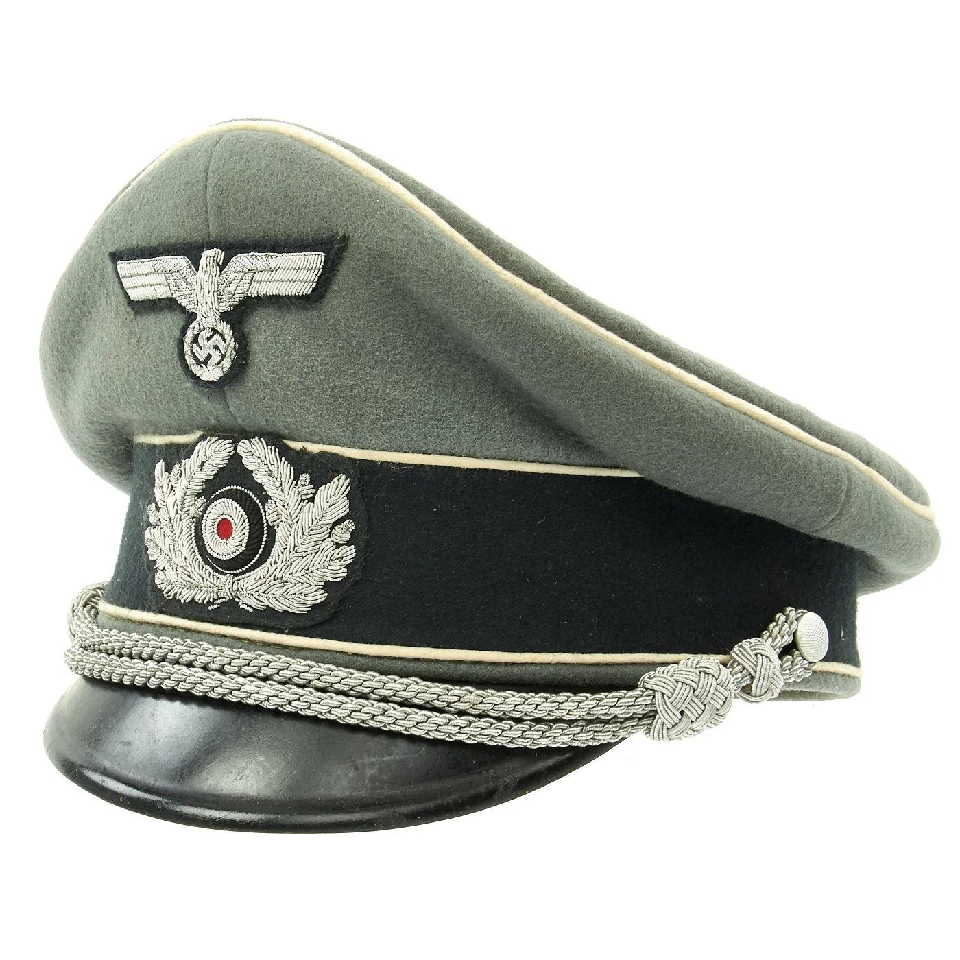 Original German WWII Army Heer Officer Visor Cap by Kassel