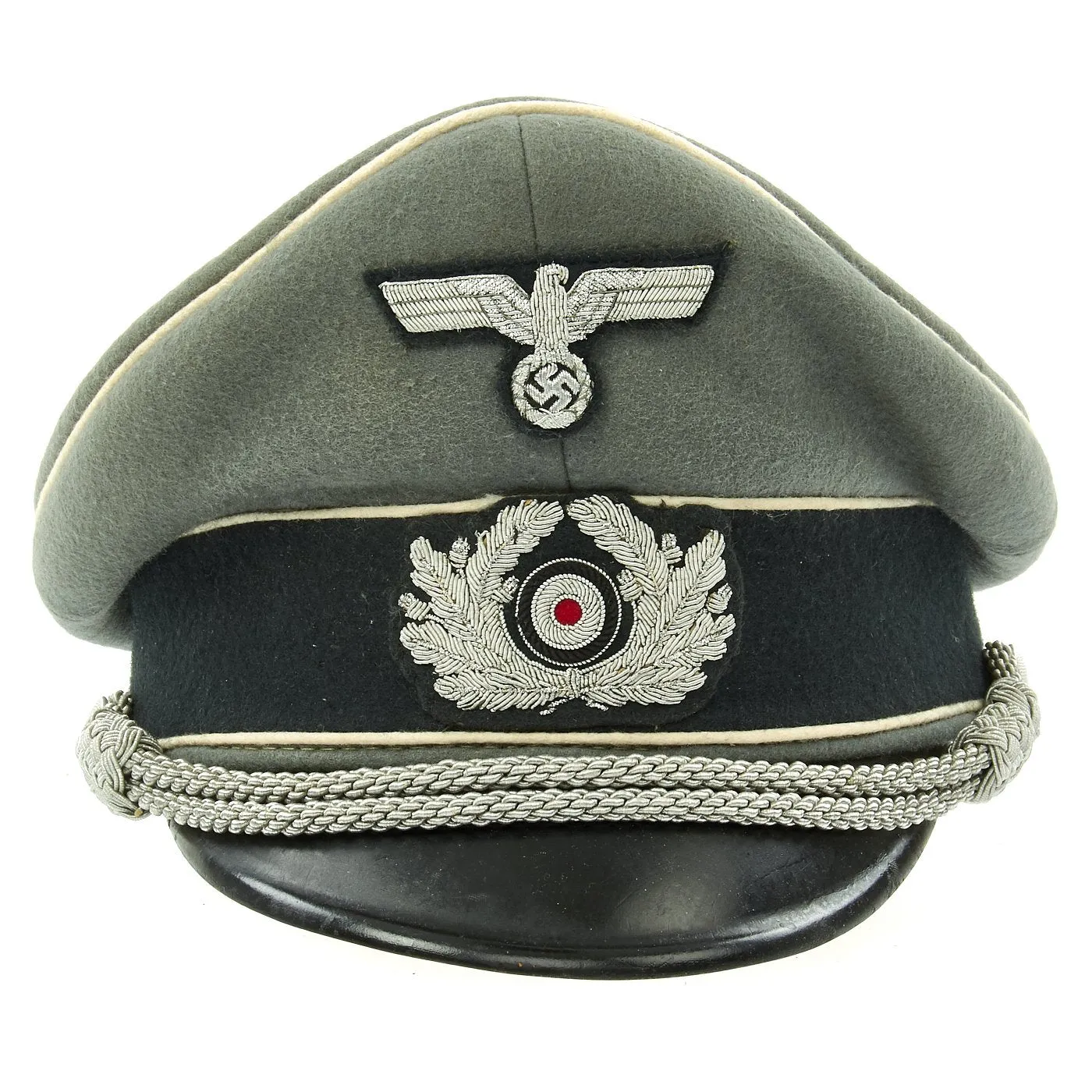 Original German WWII Army Heer Officer Visor Cap by Kassel