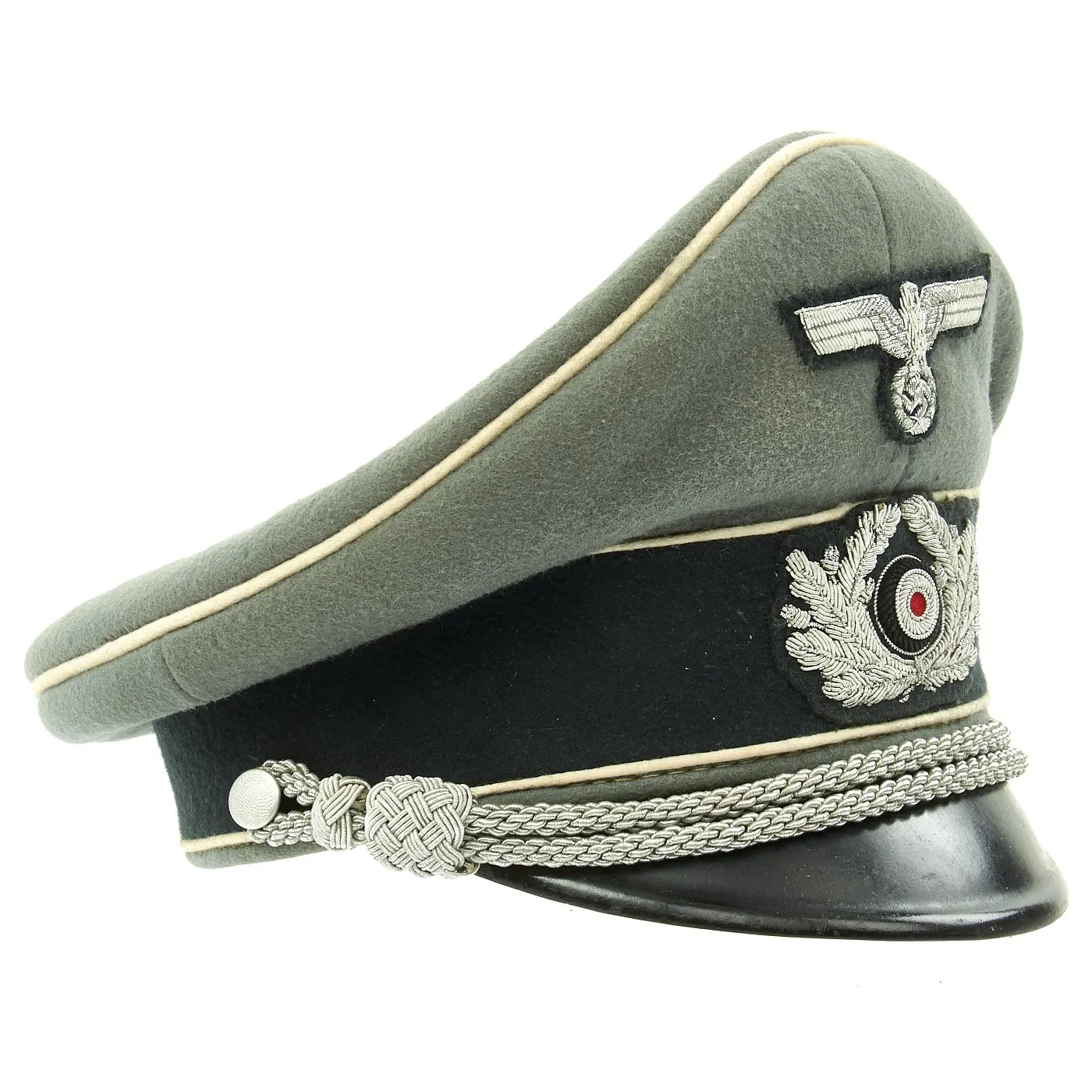 Original German WWII Army Heer Officer Visor Cap by Kassel