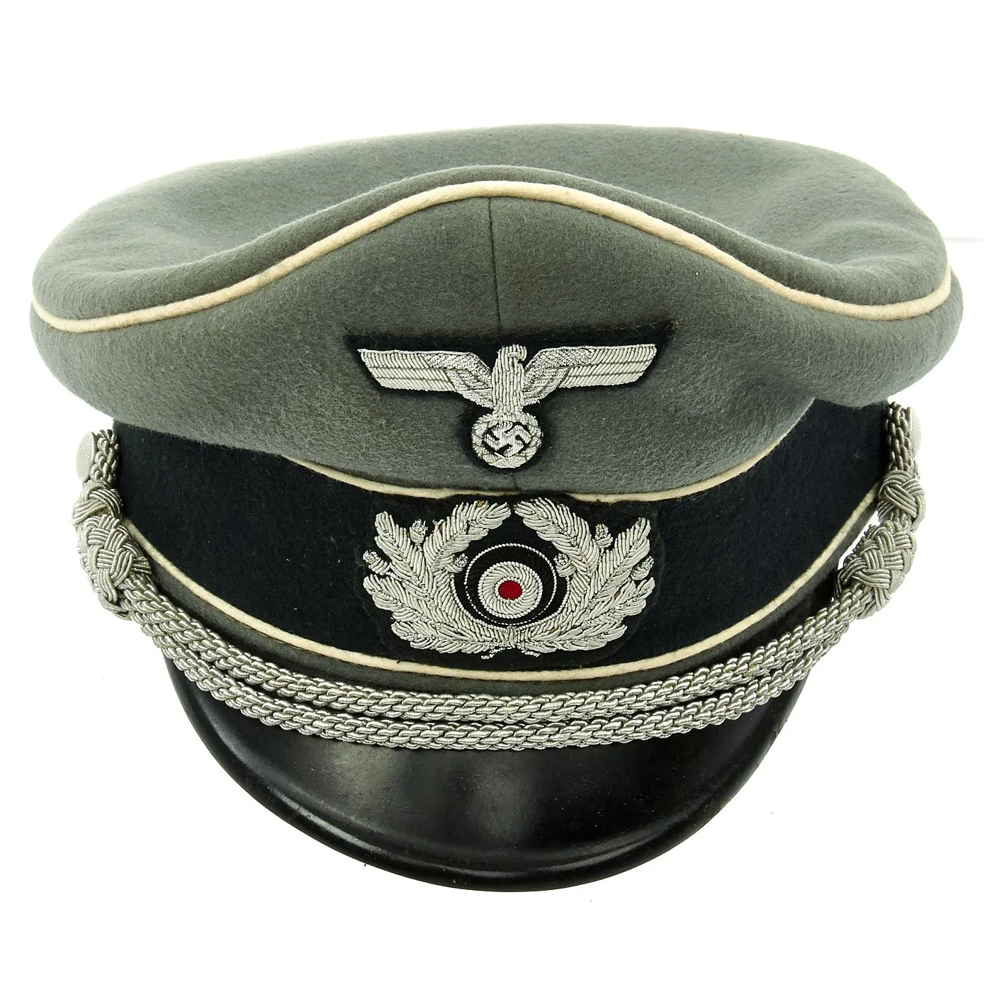 Original German WWII Army Heer Officer Visor Cap by Kassel