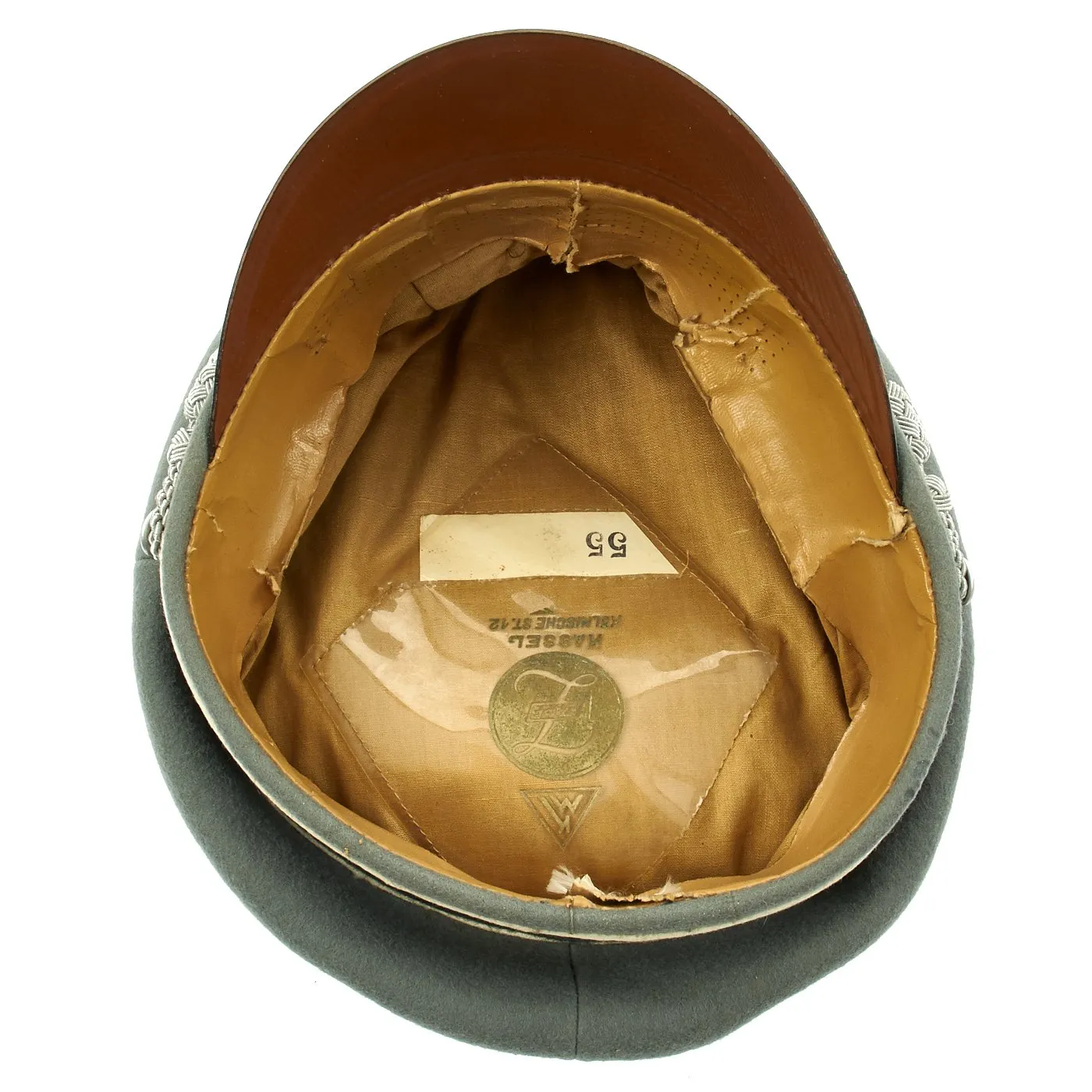 Original German WWII Army Heer Officer Visor Cap by Kassel