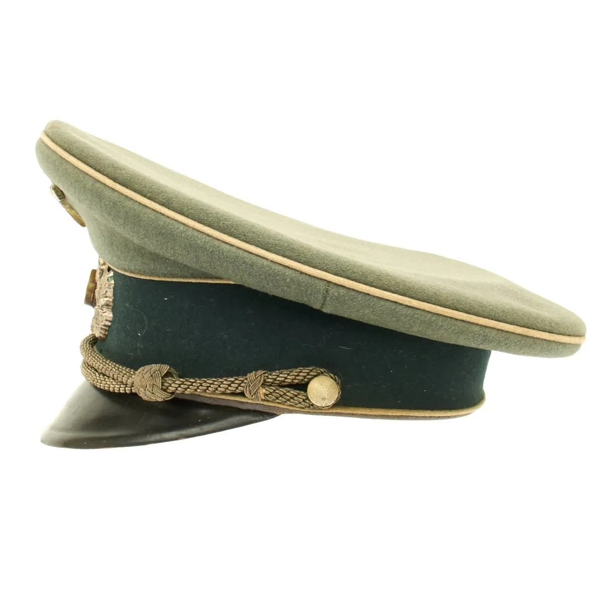 Original German WWII Army Heer Officer Visor Cap - Maker Marked