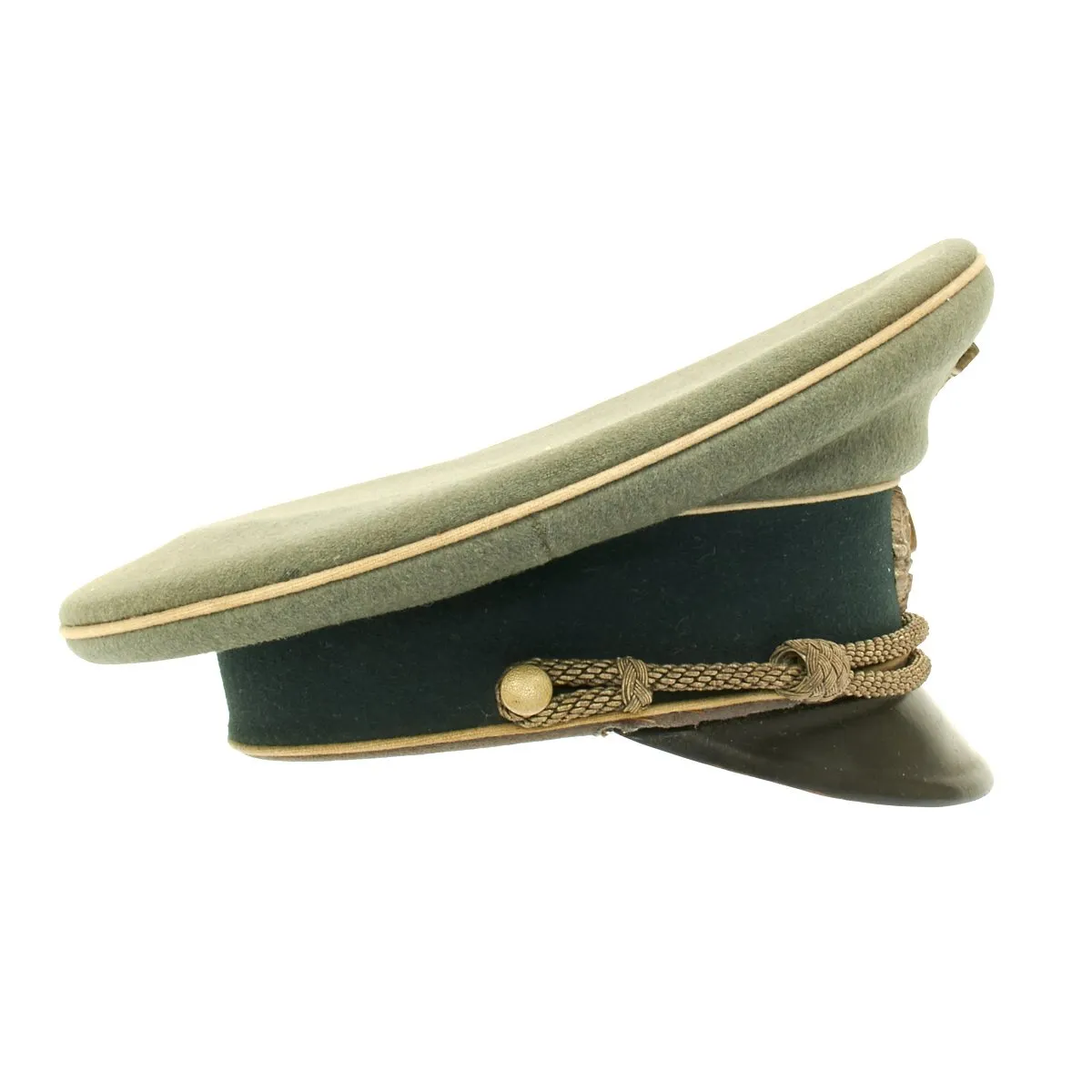 Original German WWII Army Heer Officer Visor Cap - Maker Marked