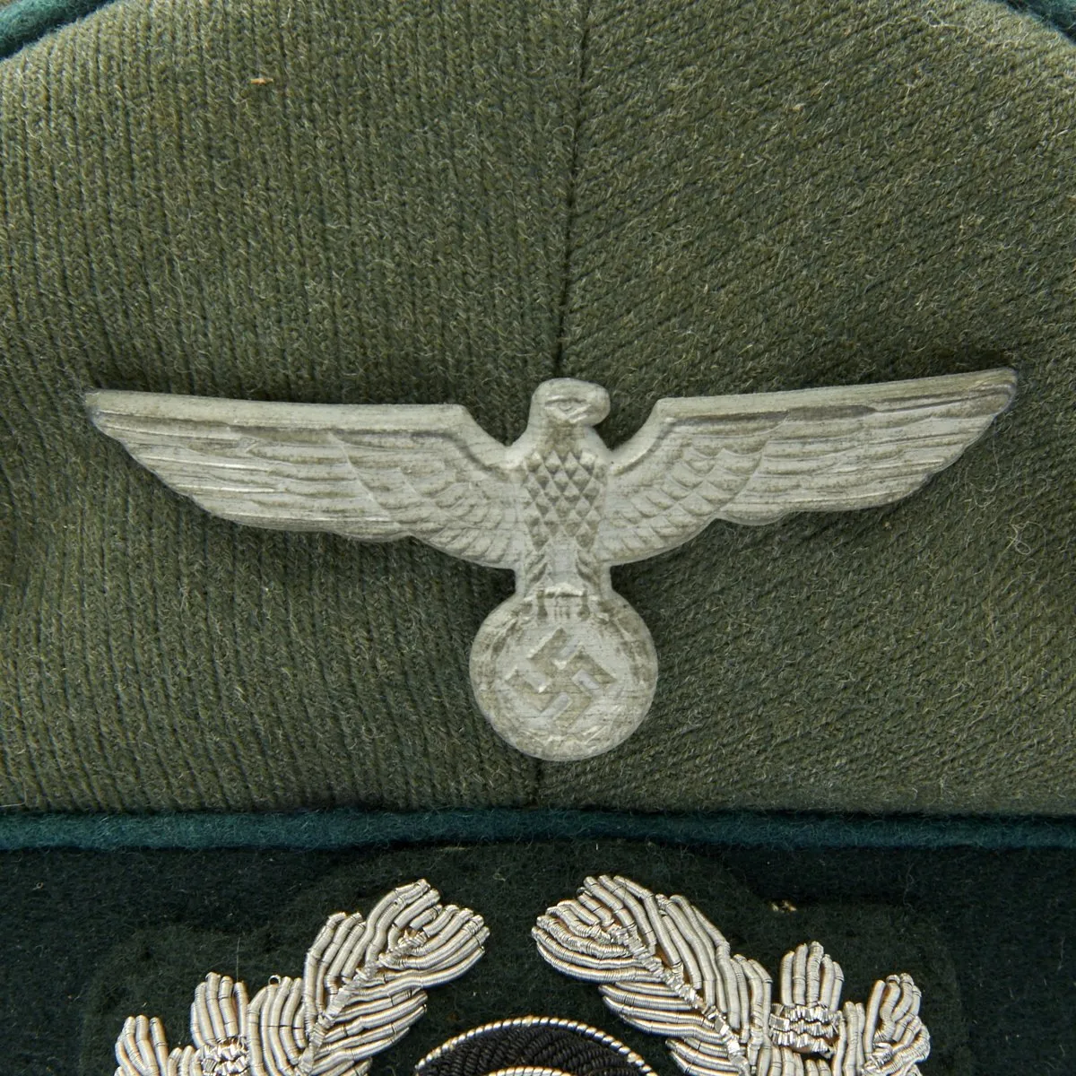 Original German WWII Gebirgsjäger Mountain Troop Officer Visor Cap by EREL (Double Marked)