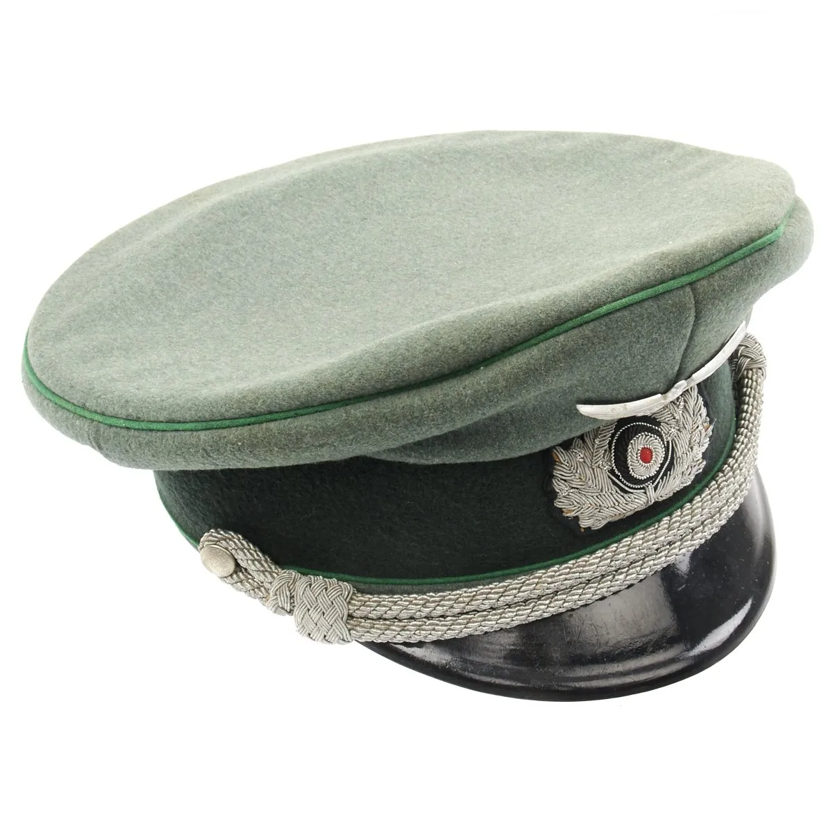 Original German WWII Gebirgsjäger Mountain Troop Officer Visor Cap by LUXUS