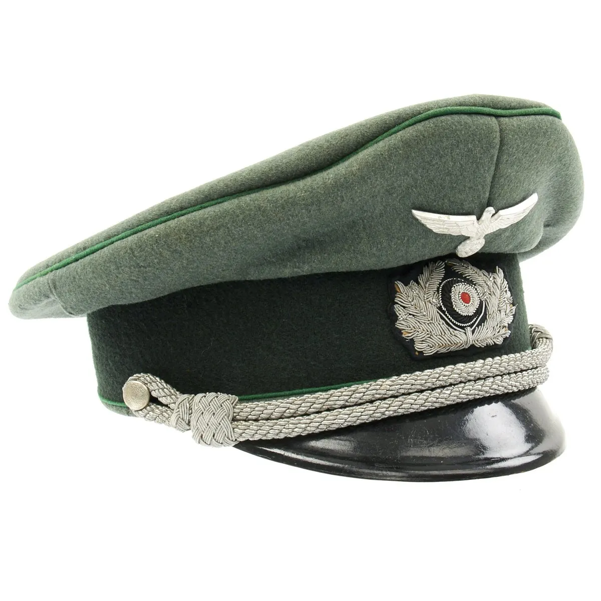 Original German WWII Gebirgsjäger Mountain Troop Officer Visor Cap by LUXUS