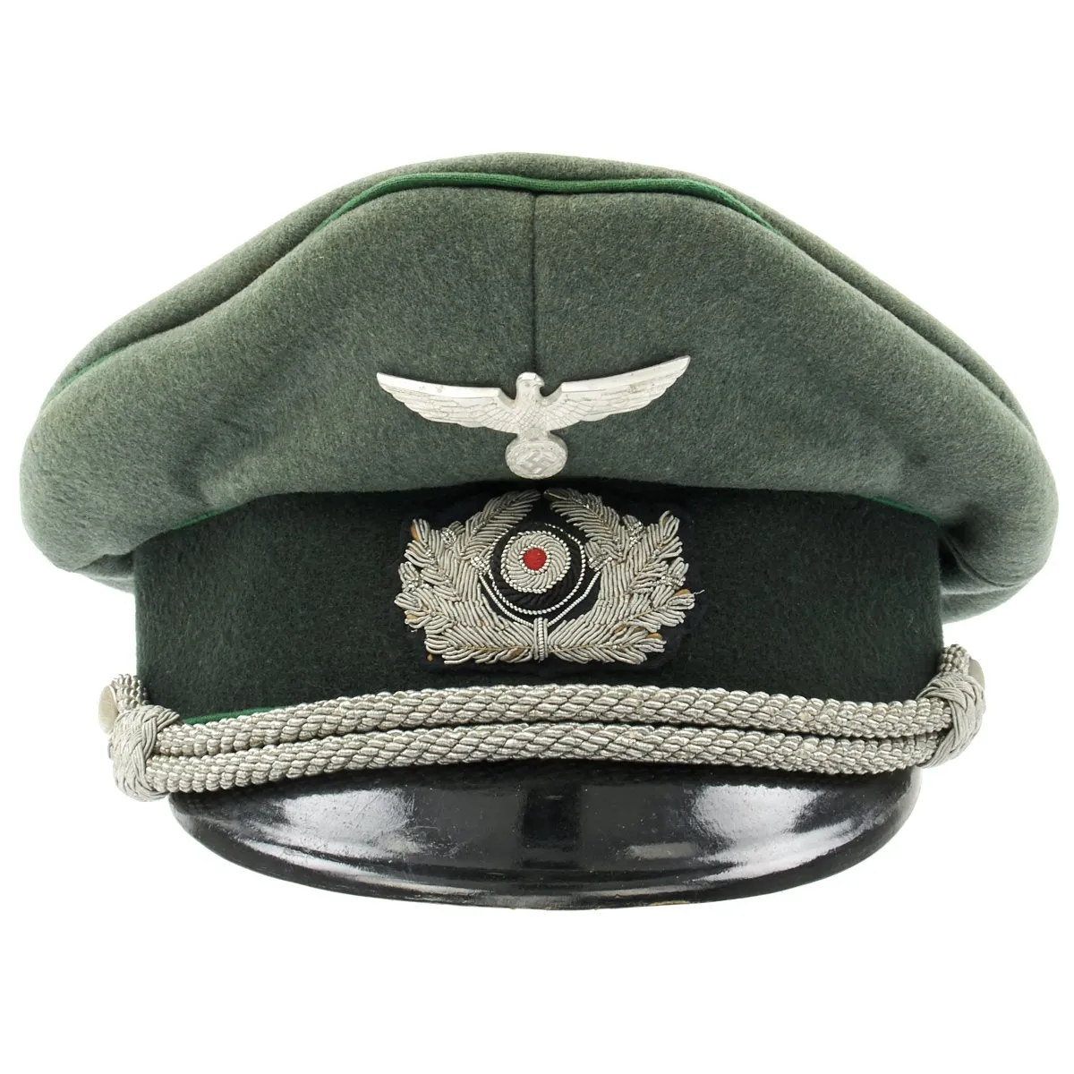 Original German WWII Gebirgsjäger Mountain Troop Officer Visor Cap by LUXUS