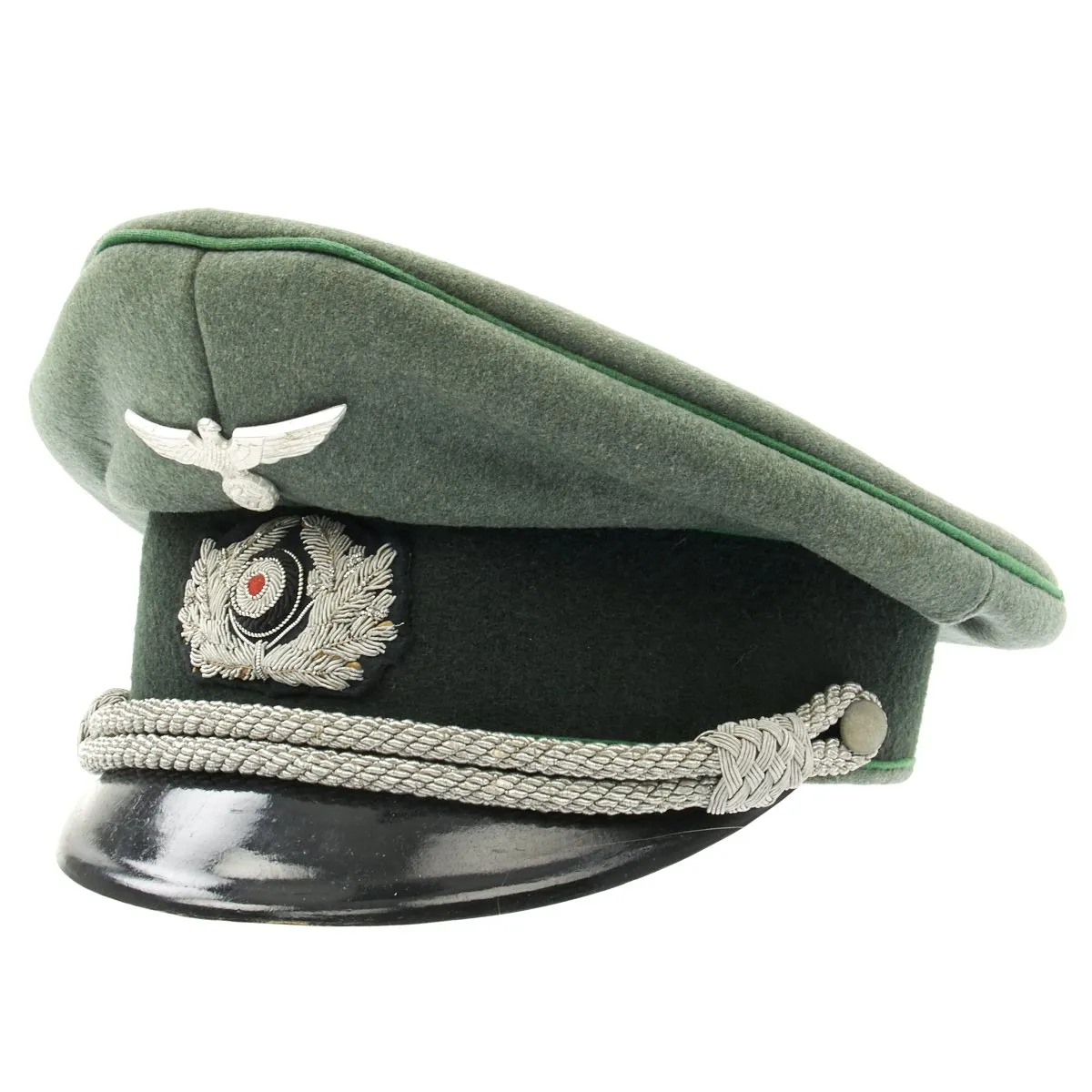 Original German WWII Gebirgsjäger Mountain Troop Officer Visor Cap by LUXUS