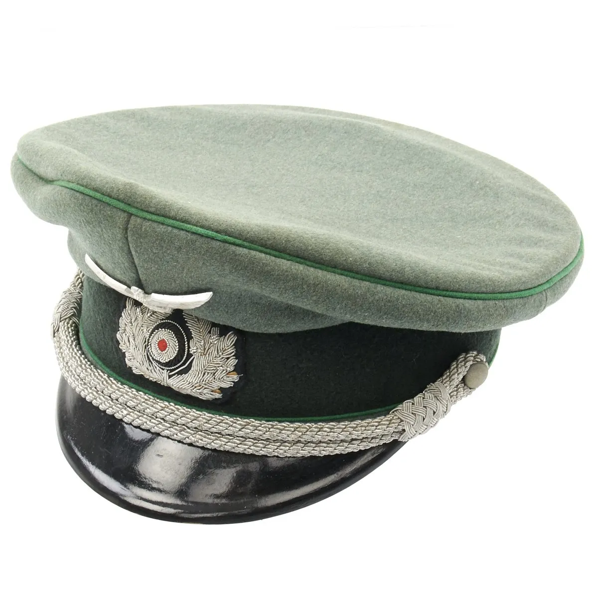 Original German WWII Gebirgsjäger Mountain Troop Officer Visor Cap by LUXUS