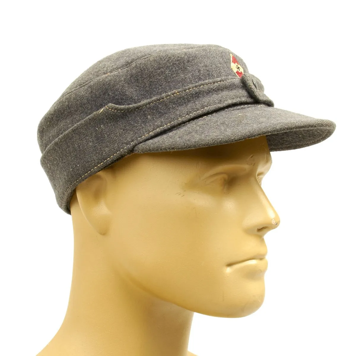 Original German WWII HJ Flak Helper Cap - Dated 1944