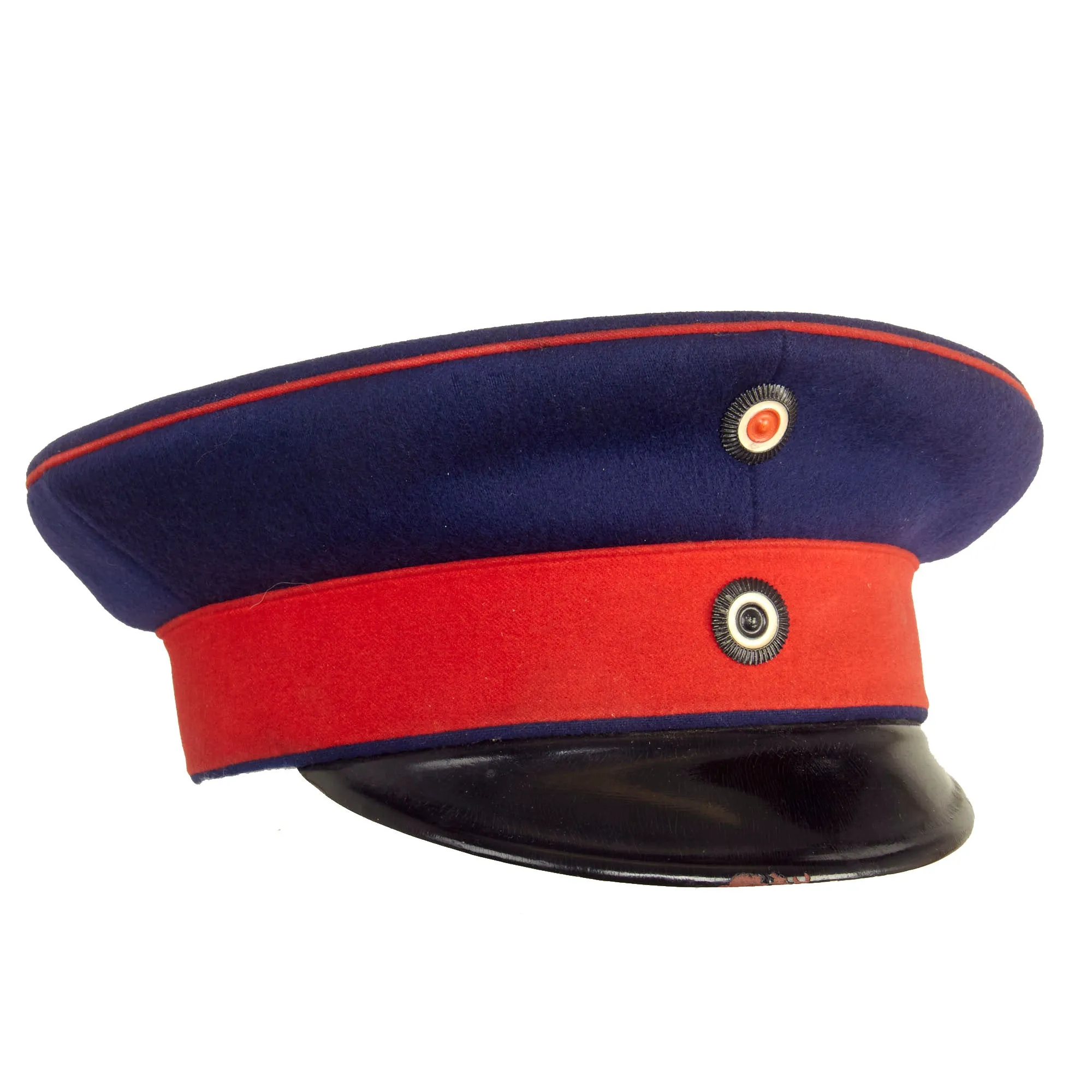 Original Imperial German WWI Prussian Dark Blue Infantry EM/NCO Visor Cap by Joseph Knapp