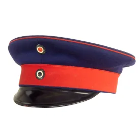 Original Imperial German WWI Prussian Dark Blue Infantry EM/NCO Visor Cap by Joseph Knapp