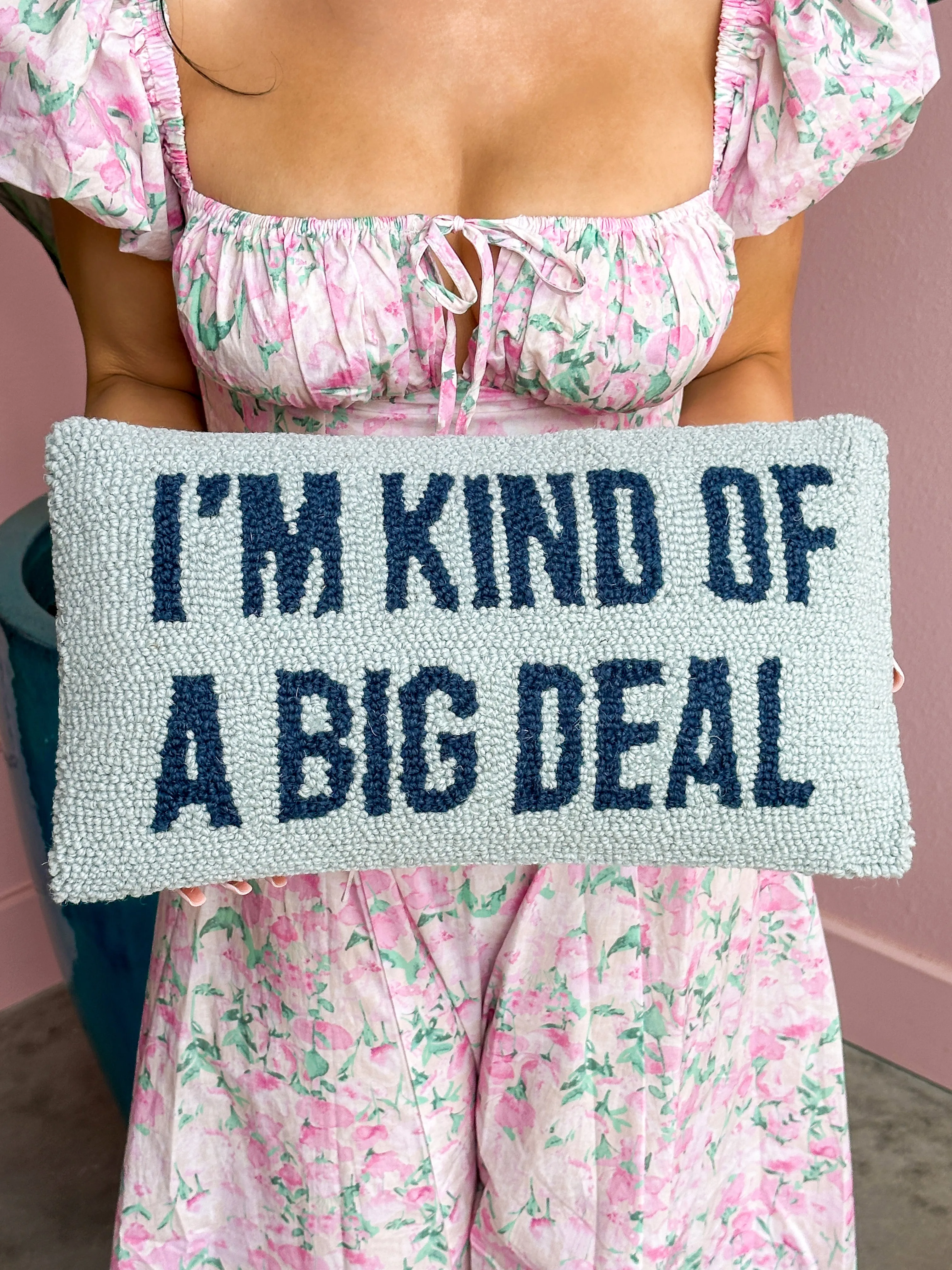 Peking Handicraft - I'm Kind of A Big Deal Blue Hook Pillow
