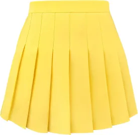 Pleated Skirt for Women Skater Skirt with Shorts Elastic Waist Plus Size Tennis Skirts