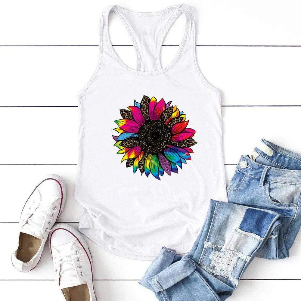 Rainbow Sunflower Tank Top