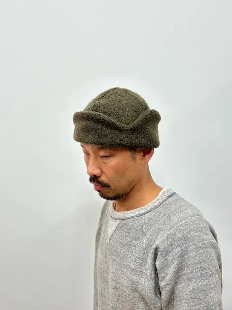 Recycled Wool Flight Cap With Earflaps | Navy