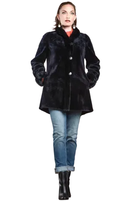 Reversible Sheared & Long Haired Mink Fur Jacket
