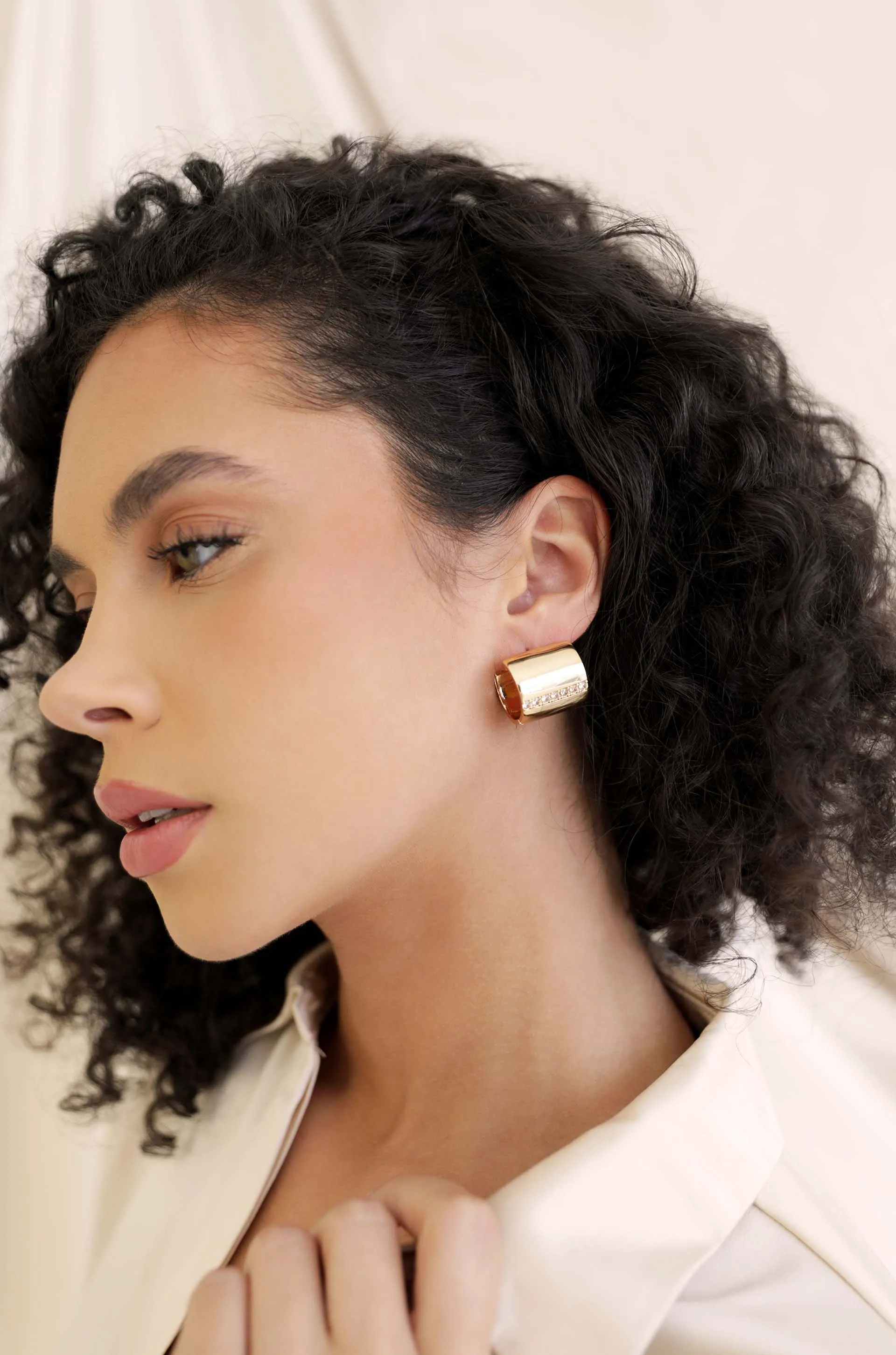 Rolled Up Stud Earrings