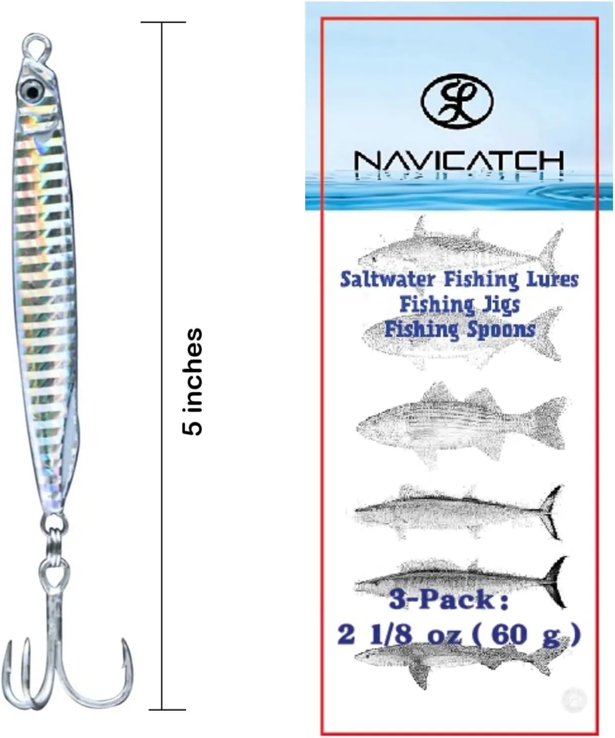Saltwater Fishing Lures Fishing Jigs Fishing Spoons for Bluefish, Striped bass, Mackerel East Coast