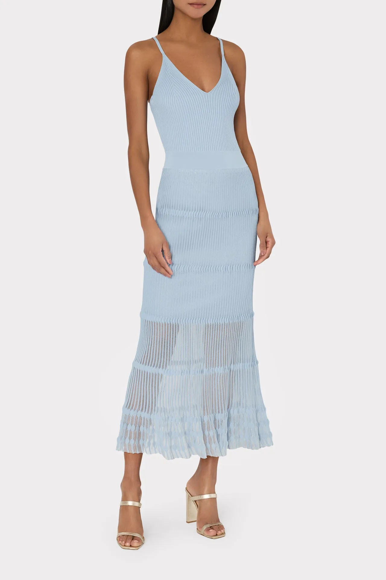 Sheer Knit Cami Dress
