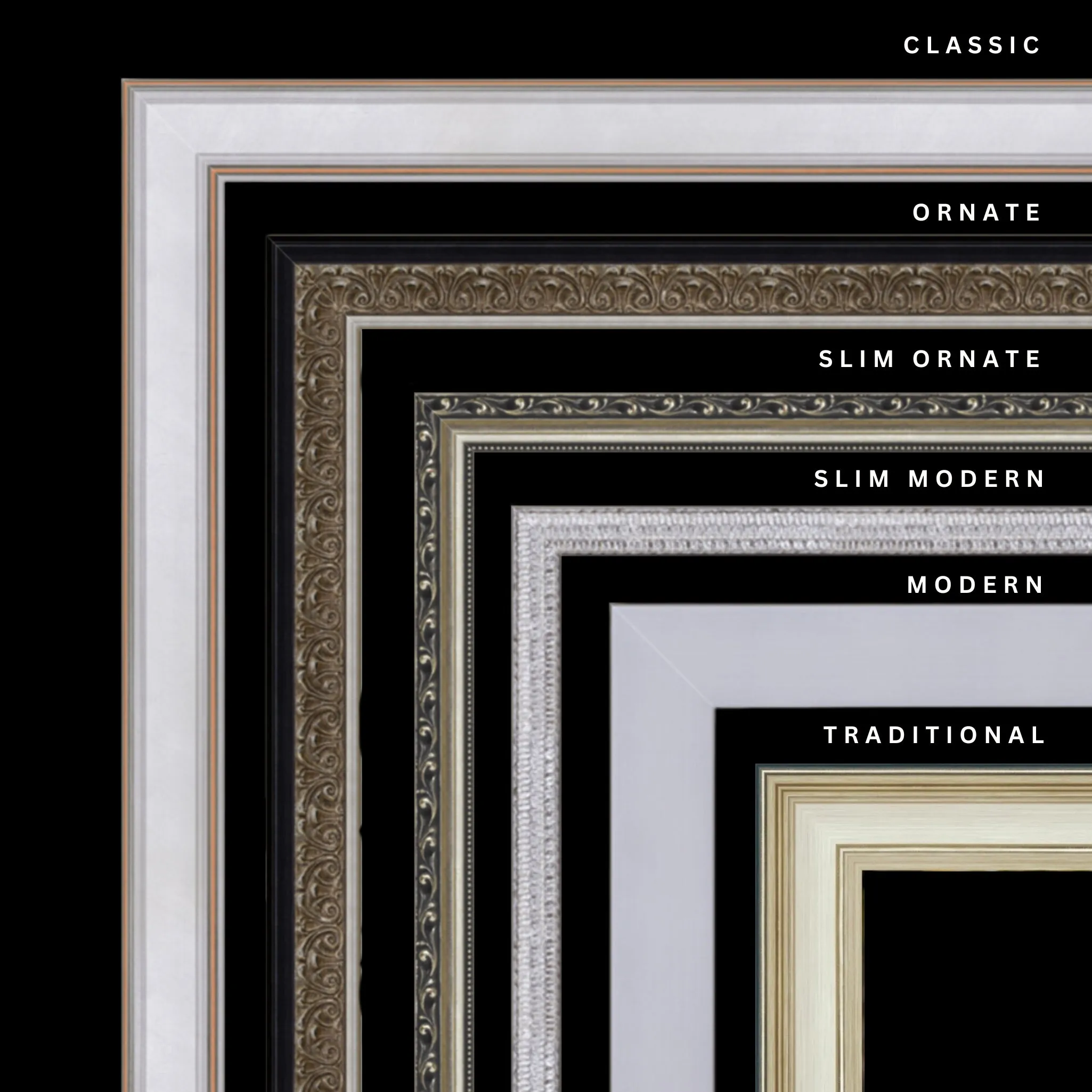 Silver 15x37 Picture Frame Ornate Traditional Classic Antique