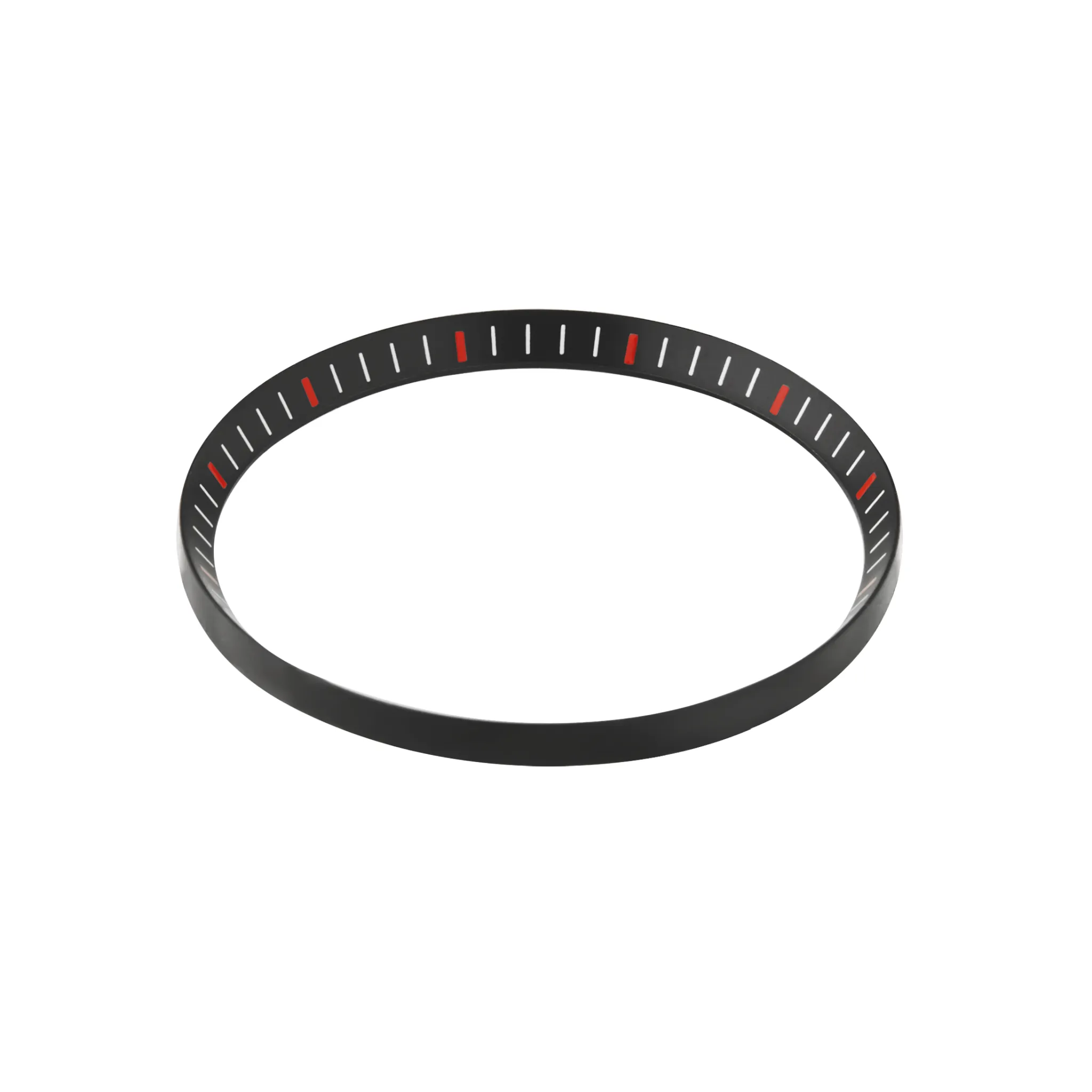 SKX007/SRPD Chapter Ring: Matte Black Finish with Red Markers