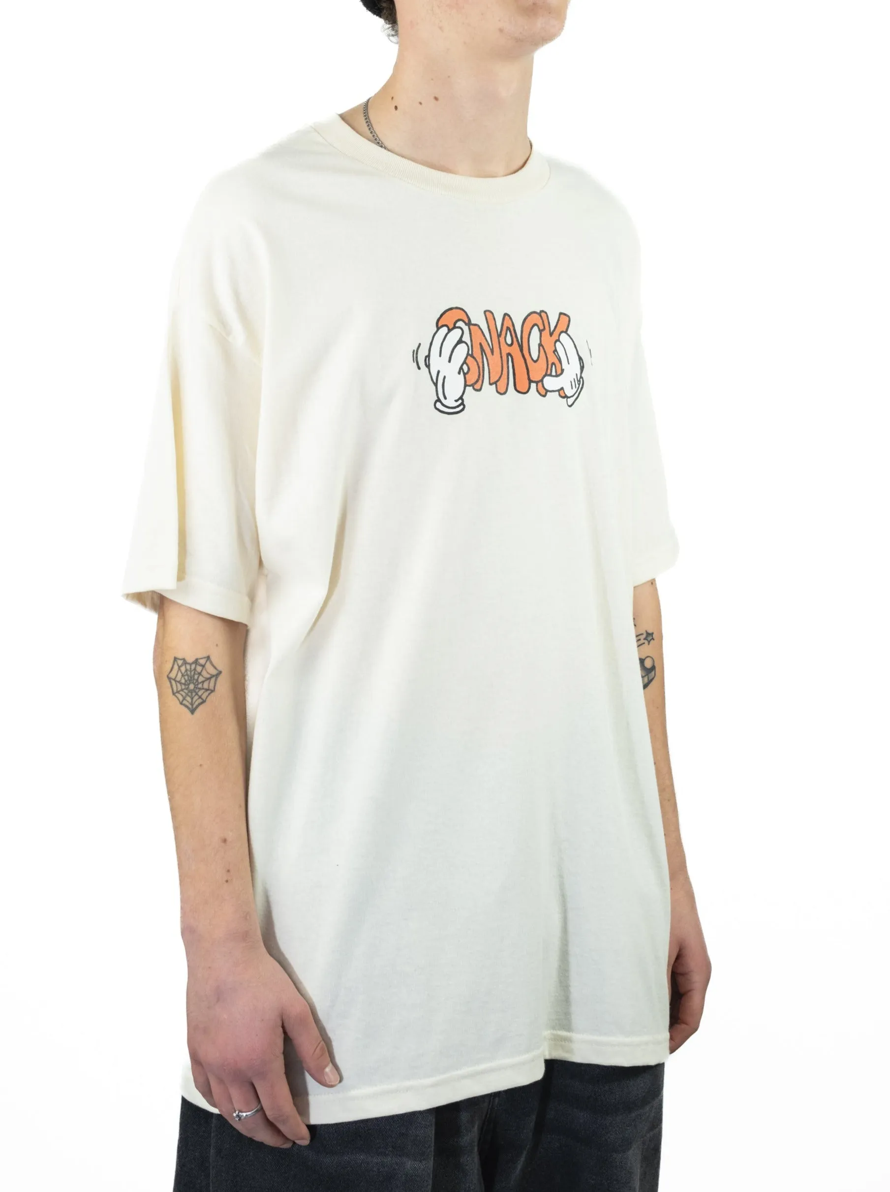 Snack Skateboards - Hands - White - Heavyweight Cotton - Tee Shirt
