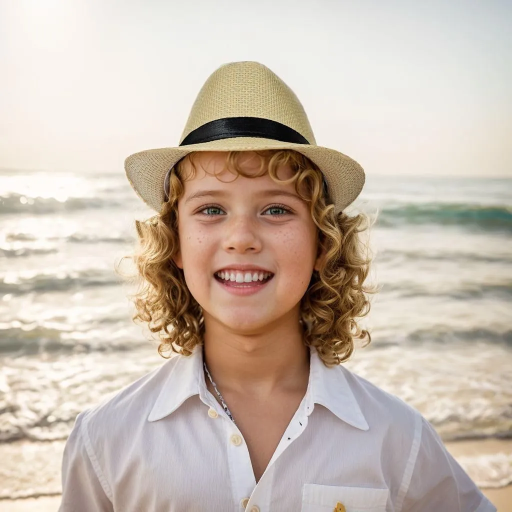 Straw Fedora Hat Wide Brim Summer Beach Sun Cap Panama Hat for Men Women