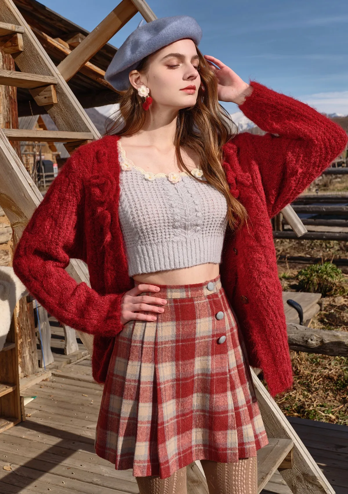 Strawberry Wonderland Knitted Cami