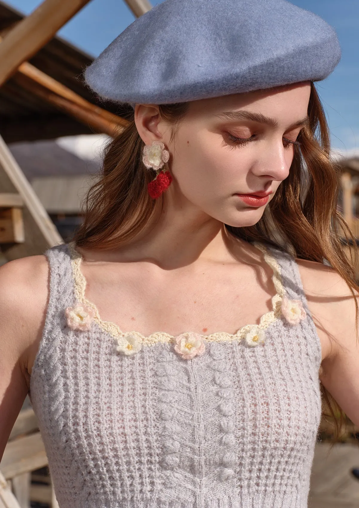 Strawberry Wonderland Knitted Cami