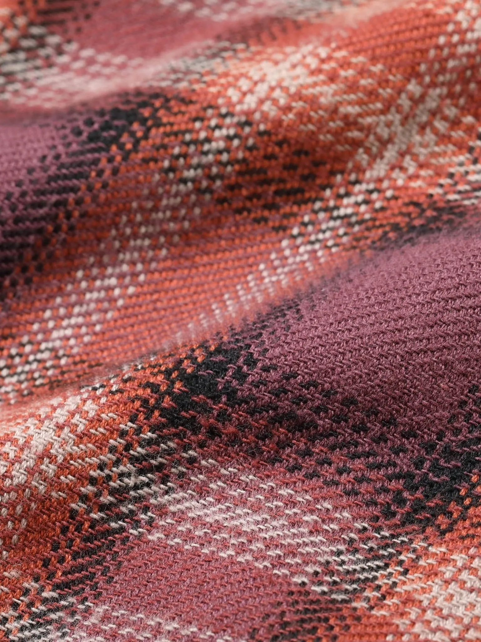 Sugar Cane, Twill Check Work Shirt, Red
