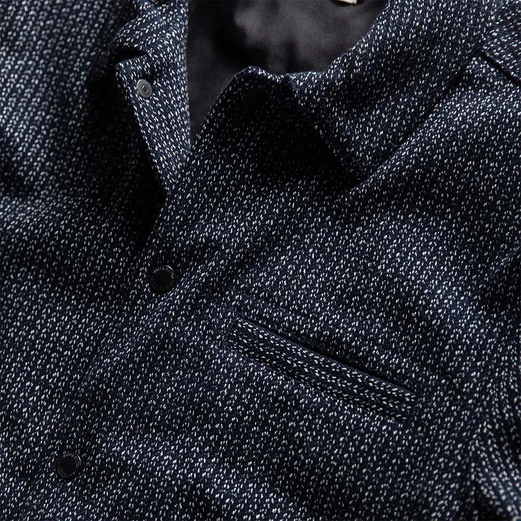 The Decker Jacket in Navy Wool Beach Cloth