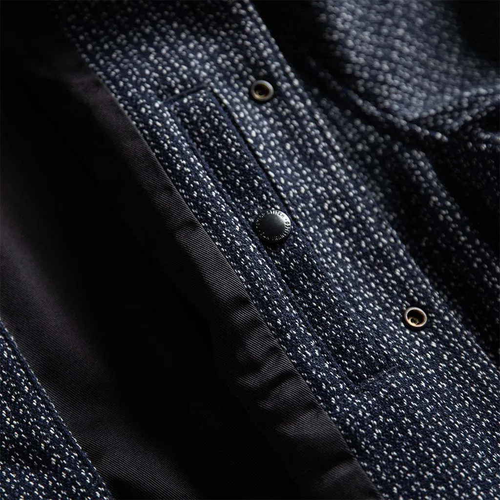 The Decker Jacket in Navy Wool Beach Cloth