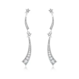 THIALH - Galaxy - White Starring Earrings