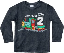 Unordinary Toddler 2nd Birthday Shirt boy Chugga Chugga Two Two Train im 2 Years Old Second Birthday Tshirt