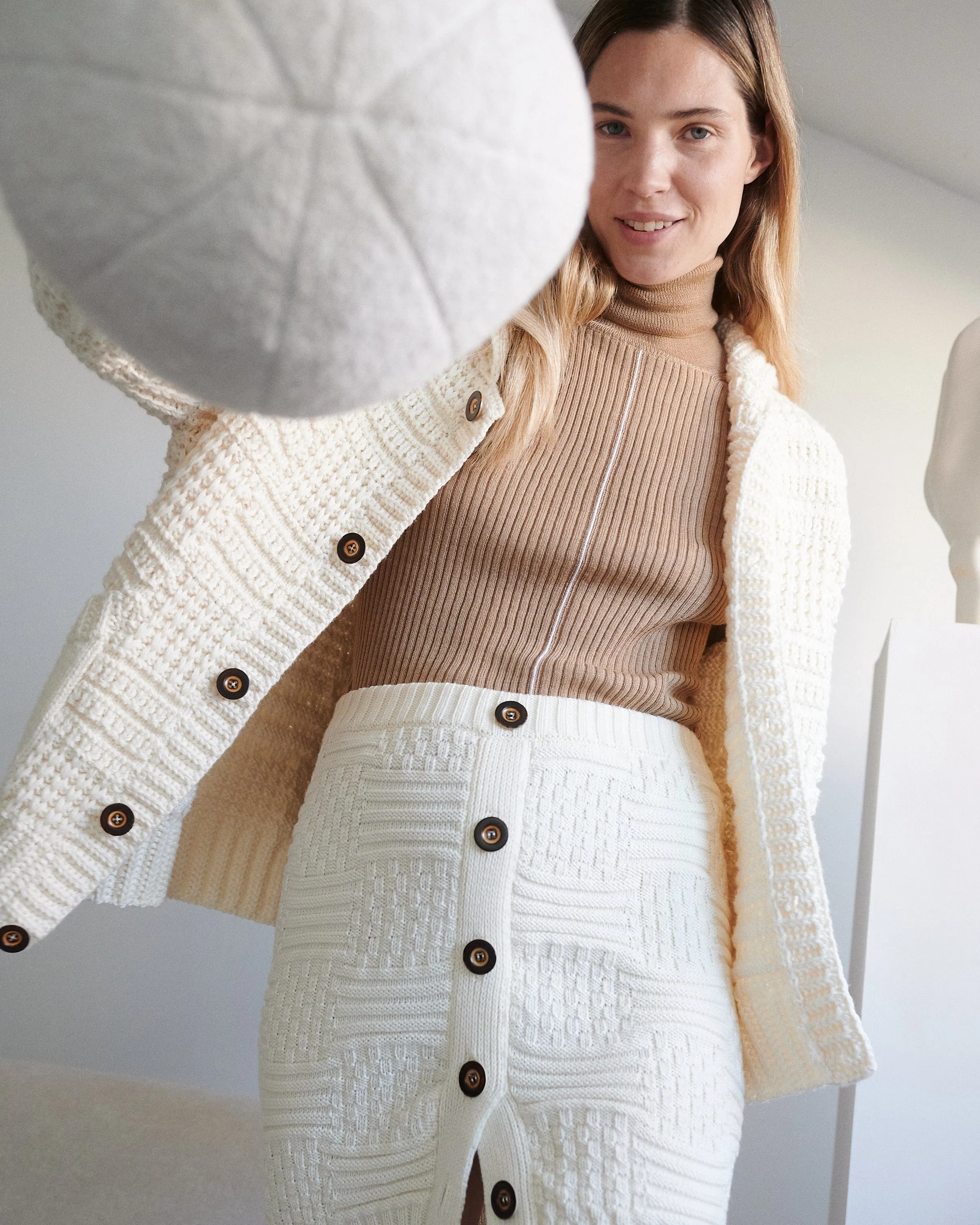Ventė: Sea Salt Merino Mini Skirt