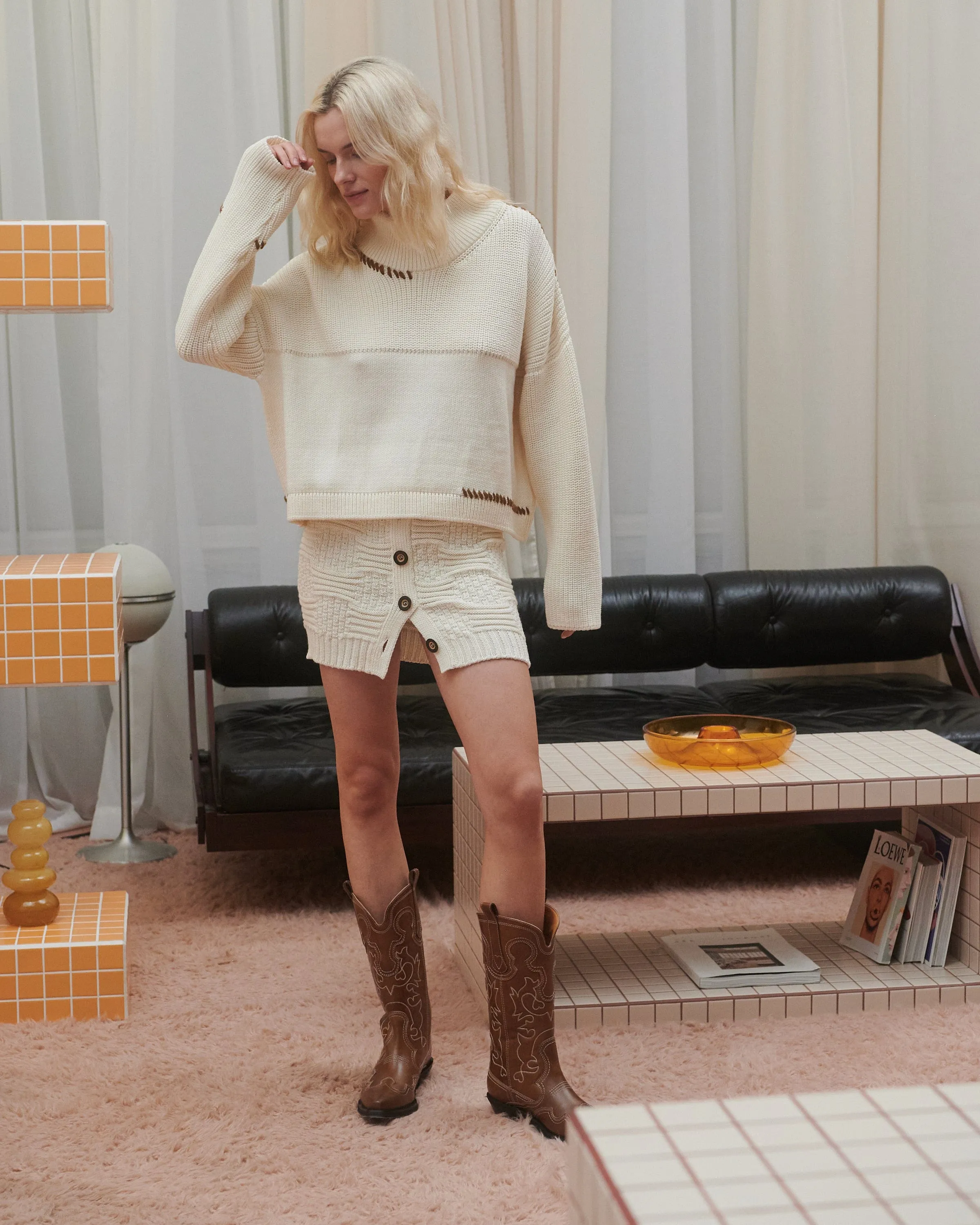 Ventė: Sea Salt Merino Mini Skirt