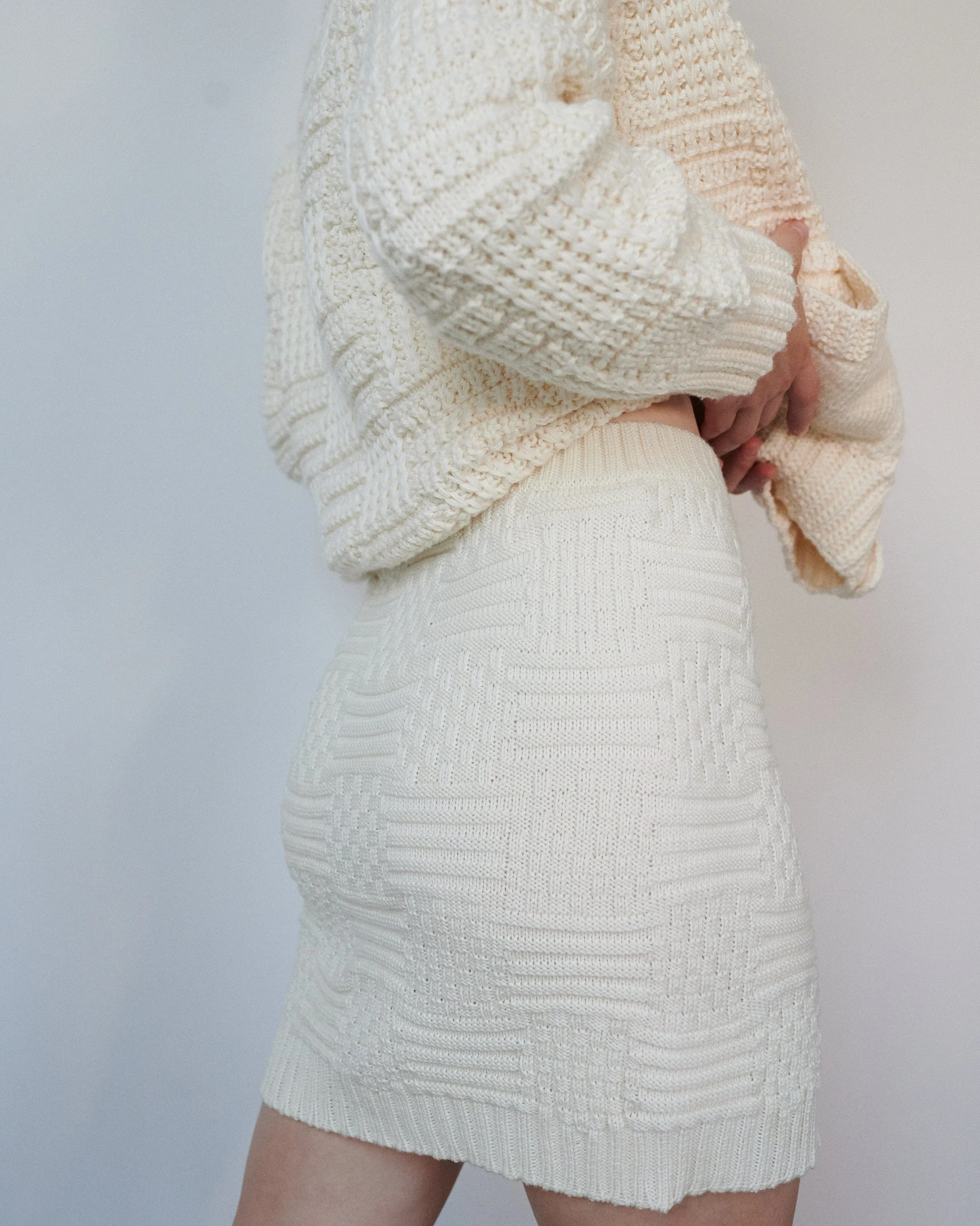 Ventė: Sea Salt Merino Mini Skirt