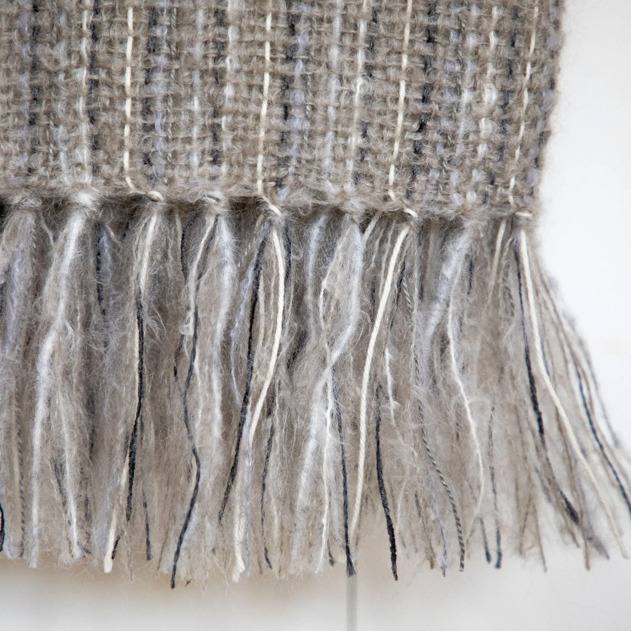 Windswept Cobblestone Handwoven Multi-Fiber Throw