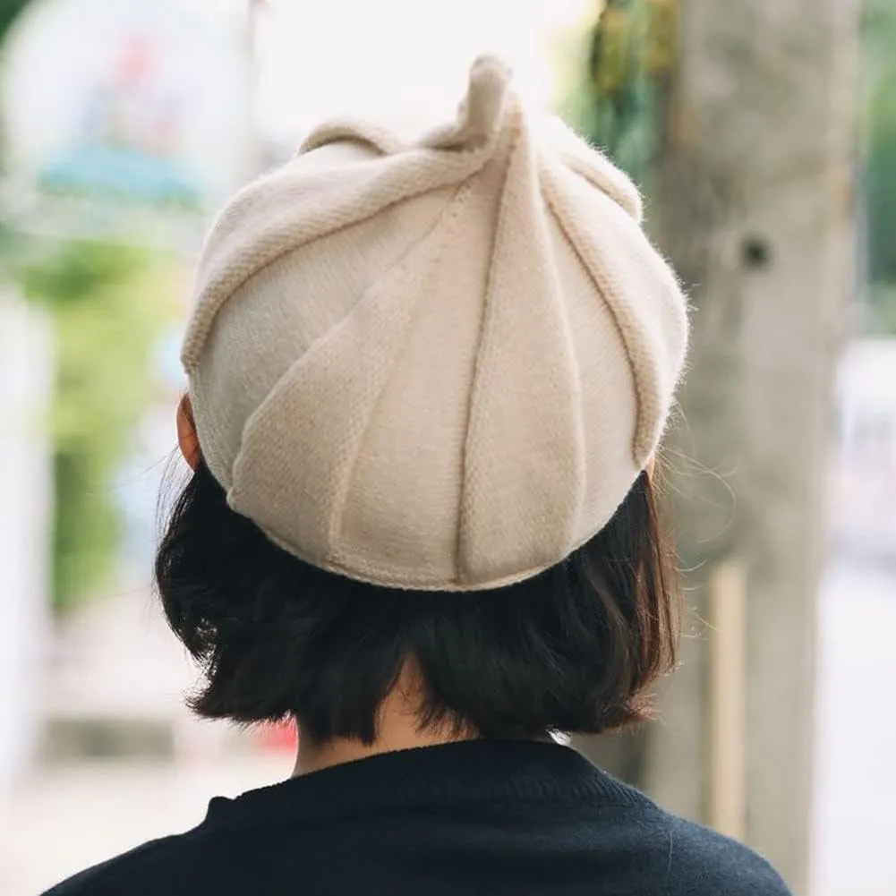 Women Winter Knitted Cone Hat Warm Skull Beanie Fashionable Hats, 2 Pack